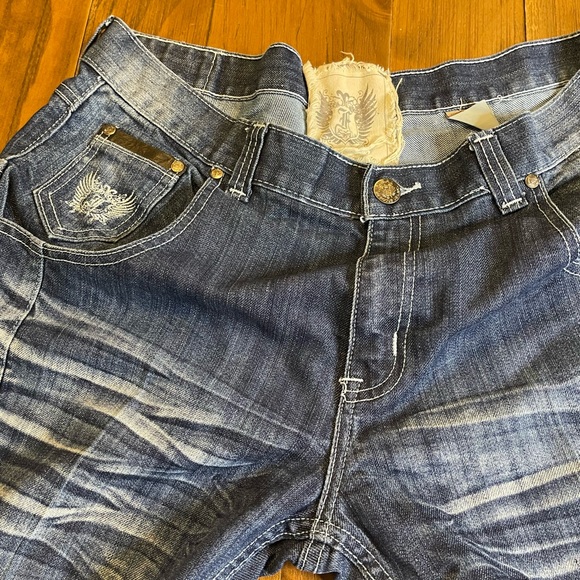 🌸 FUSAI mens distressed denim jeans perfect concert jeans 36 x 30 - Picture 13 of 15